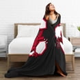 thumbnail image 5 of Suny A Cortland Logo Fleece Blanket, Very Soft Microfiber Flannel Blanket for Couch Warm and Cozy for All Seasons, Black, 5 of 6