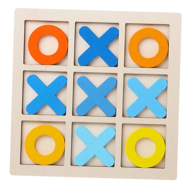 Juego de mesa Toe XO, juguete de mesa, juegos de mesa de estrategia, bloques de mesa, cerebro clásico amarillo