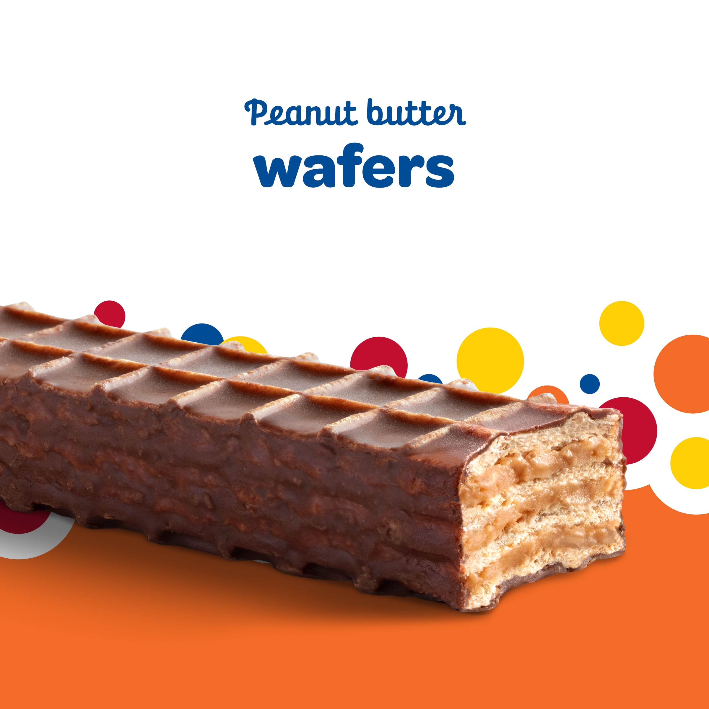 Wonder Peanut Butter Wafers, Peanut Butter Filled Wafers with Chocolate Flavored Coating, 3 oz, 2 Count, Shelf-Stable