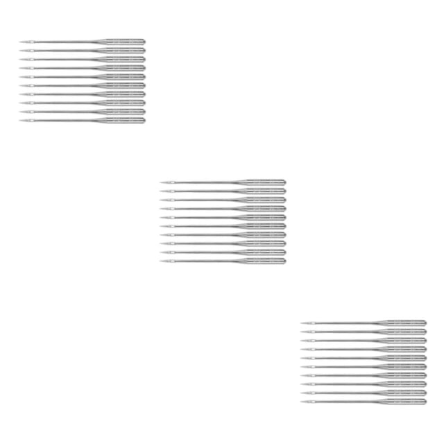 Bewildely Agujas de máquina de bordar precisas y profesionales de acero inoxidable para diseños de bordado 12/80 (10 uds) Type1 NO1