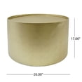 thumbnail image 2 of Christopher Knight Home Braeburn Round Hammered Iron Coffee Table by  Gold Hammered, 2 of 5