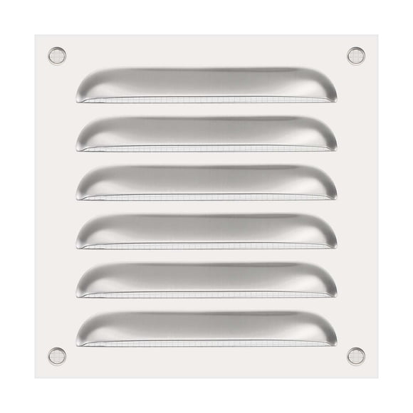 Cubierta de ventilación de acero inoxidable Uxcell, cubierta de rejilla de aire de ventilación HVAC con louver, malla incorporada de 6x6 pulgadas