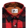 thumbnail image 4 of SPEEDRUN Men's Casual Plaid Shirts Button Down Long Sleeve Jackets Shirt with Chest Pocket Checked Shirt Jacket Thicker and Warmer for All Seasons Red L, 4 of 7
