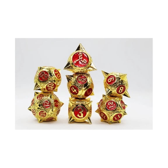 Foam Brain Games Poly Set - Solar Ruby (7) New