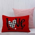thumbnail image 2 of Buffalo Plaid Valentines Day Pillow Covers 12x20 Set of 4 Valentines Day Decor Polka Dot Red Heart with Bow Love Truck Valentine Pillows Decorative Throw Pillows Valentines Day Decorations G169-12, 2 of 6