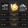 thumbnail image 5 of 30 Pcs Silverware Set for 6, Kosbon Stainless Steel Flatware Tableware Set, Include Forks Spoons and Knives Set, Mirror Polished Cutlery Utensil Set for Home Restaurant, Dishwasher Safe, 5 of 8
