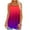 【Red】, variant on qucoqpe Summer Plus Size Tank Tops for Women Boho Tie Dye Loose Cami Spaghetti Strap Tunic Blouses