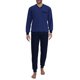 thumbnail image 4 of GÖTZBURG Pijama de hombre - largo, puños, cuello pico, algodón, pijama Azul XXL (XX-Large), 4 of 4