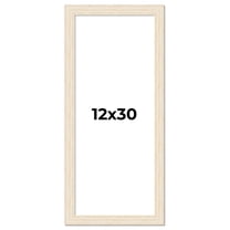 12x30 Frame White Real Wood Picture Frame Width 1.5 inches | Interior Frame Depth 0.5 inches | Barn