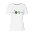 thumbnail image 4 of Mujeres Manga Corta de Verano Tops Impreso Sudadera Casual, Cuello Redondo Blusa Ligera para la Primavera Y el Verano, 4 of 7