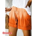 thumbnail image 4 of Shorts for Women Comfy Summer Tie-Dye Drawstring Elastic Waist Pockets Casual Bermuda Cargo Board Gym Orange Bottoms Sizes 3XL, 4 of 6