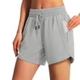 thumbnail image 4 of Endives Women's Workout Shorts Lightweight Gym Athletic Shorts With Zipper Pockets Comfy Fit Walking Hiking Tennis Running Shorts for Women, 4 of 6