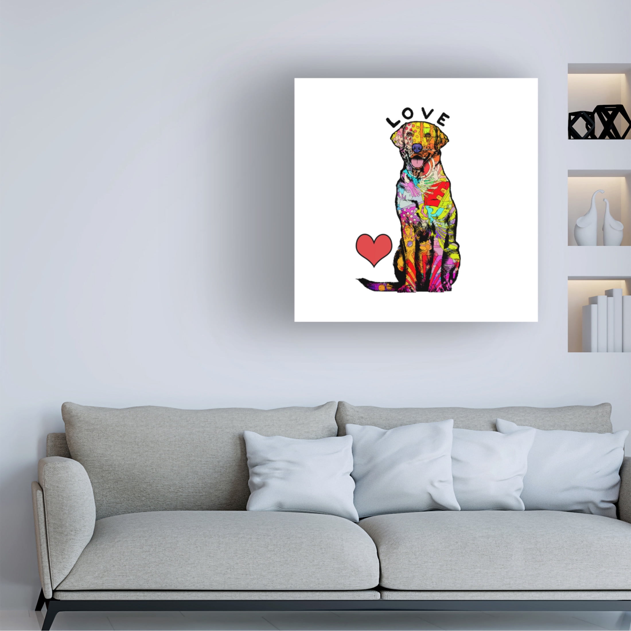 Canvas Wall Art - Dean Russo 'Heart Labs' Wall Art for Living Room, Bedroom, or Office Décor by Trademark Fine Art - 35 x 35 Inches