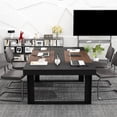 thumbnail image 2 of OXYLIFE 86.6"*47.2" Large Computer Desk Meeting Table for Home Office,Brown, 2 of 7