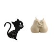 thumbnail image 1 of Reloj De Pared De Acrílico Con Diseño De Gato Y Sujetalibros De Cerámica Con Forma De Pera, Adorno Decorativo Moderno Para Estantería De Sala De Estar, Regalo, 1 of 8