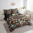 thumbnail image 7 of Feelyou Hippie Aztec Bedding Comforter Set 7pcs, Farmhouse Cow Print Queen Bedding Sets, Southwestern Style Reversible Queen Sheet Sets, Luxury Bedroom Decor, 7 of 7