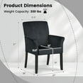 thumbnail image 3 of Gymax Set of 2 Arm Chair Guest Chair Home Office w/ Wooden Legs Black, 3 of 6