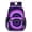 Purple and Black Tie Dye Pattern, variant on Red and Yellow Tie Dye Pattern 17" Waterproof Oxford School Backpacks for Teens, S-Shape Padded Straps, for School, Travel, Hiking, Camping