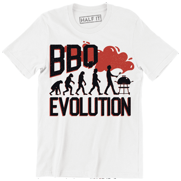 Human Evolution To Its Maximal Funny Cool BBQ Lover Men's T-Shirt -  