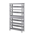 thumbnail image 1 of Convenience Concepts Oxford Five-Tier Bookcase with Drawer in Gray Wood Finish, 1 of 7