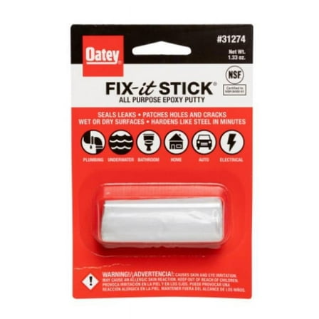 Oatey 31274 1.3 oz Fixit Stick All Purpose Epoxy Putty - Off White