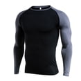 thumbnail image 5 of Men Summer Tops Men Shirt Small Mens Work Out Shirts Pack Workout Shirt V Neck Tee Shirts Spandex Long Sleeve Athletic Tops Long Sleeve Synthetic Tee Athletic Top Slipper D XL, 5 of 5