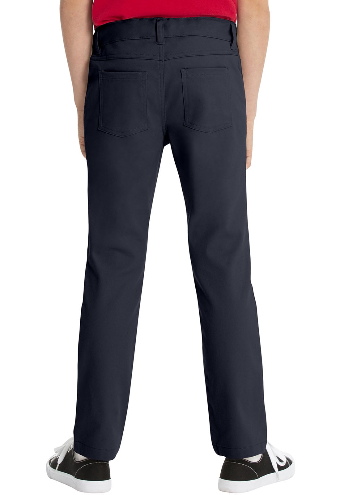 Real School Boys School Uniform 5-Pocket Stretch Slim Pants, Sizes 4-18