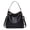 Black, variant on Women's Large Capacity Handbag Bags Ultra Soft Foldable Leather Shoulder Bags Stylish Slouchy Tote Purses