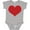 AC-Heather Grey, variant on Inktastic Red Heart Valentine Boys or Girls Baby Bodysuit