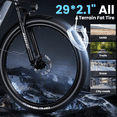 thumbnail image 4 of PASELEC 29" Electric Commuter Bike for Adults, 48V 16Ah Built-In & Removable Battery Ebike, 5 Riding Modes, 60 Miles Long Range, Dual Hydraulic Brakes, LCD, Lockable Front Suspension, UL2849, 4 of 10