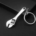 thumbnail image 1 of Llave ajustable, llavero de metal, regla, tornillo de banco, llavero dentado para coche, herramienta colgante, accesorios para llaves, grabado, 1 of 6