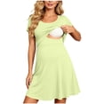 thumbnail image 4 of Antinious Maternity Short Sleeve Relaxed Versatile Daily Dress with Nursing Function, 4 of 4