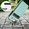thumbnail image 6 of Feishell Fit for iPhone 7/8/SE 2020/SE 2022 Phone Case with Credit Card Slots,Shockproof Premium PU Leather Magnetic Buckle Vertical & Horizontal Kickstand Back Flip Wallet Protective Phone Cover,Mint, 6 of 7