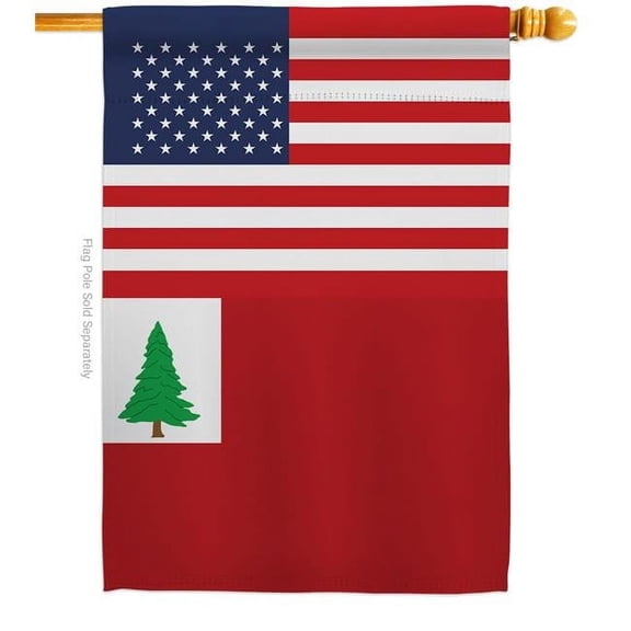 Americana Home & Garden H140835-BO 28 x 40 in. USA Continental American Historic Vertical House Flag with Double-Sided Decorative Banner Garden Yard Gift