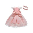 thumbnail image 2 of FOCUSNORM Petites Filles Maille Princesse Robe Dentelle Bord Formelle Jupe + Couvre-Chefs, 2 of 3