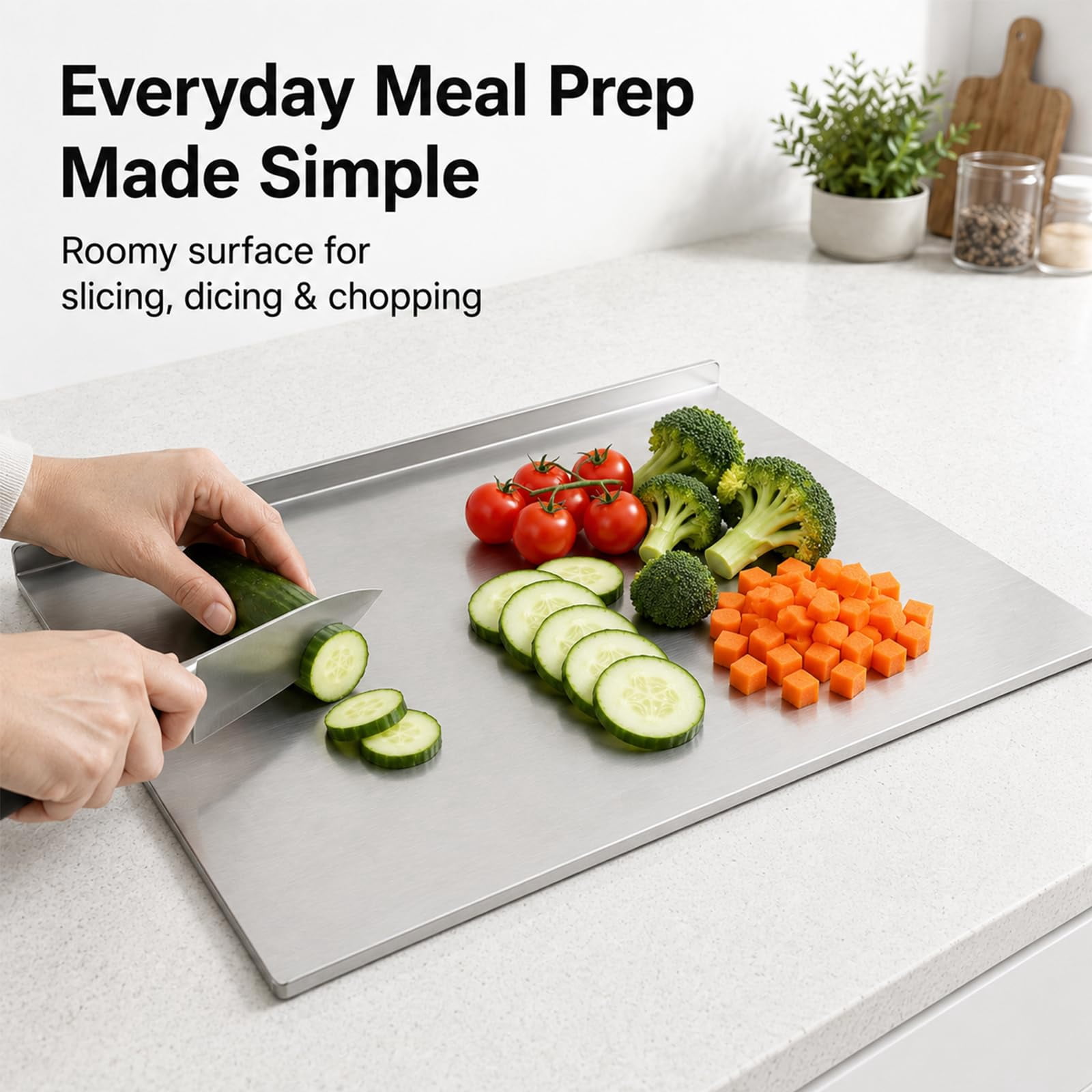 Metal Cutting Board for Meat, Fruits, Vegetables, Bread and Baking Small Cutting Boards