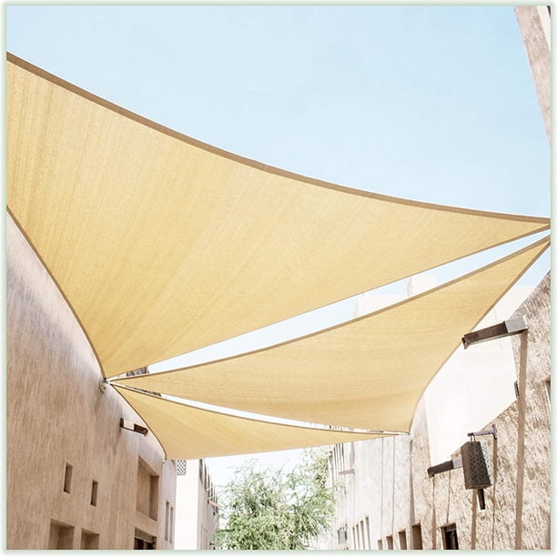 Triángulo impermeable parasol vela al aire libre jardín Patio fiesta protector solar toldo triangular 95% bloque Uv con cuerda libre