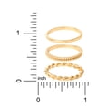 thumbnail image 7 of JS Jessica Simpson Women’s 14KT Gold Plated Sterling Silver 3 Piece Ring Set, 7 of 7