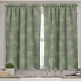 thumbnail image 2 of Ambesonne Abstract Valance & Curtain, Autumn Leaves Star Shaped, 55"x30", Reseda Green and Tan, 2 of 7