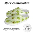 thumbnail image 6 of Balery Avocado With Leaf And Flower Pattern Women's Fuzzy Memory Foam Slippers Fluffy Winter House Shoes Indoor and Outdoor-39/40, 6 of 7