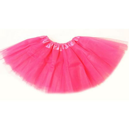 Baby Girls Hot Pink Satin Elastic Waist Ballet Tutu Skirt 0-12M