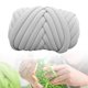 thumbnail image 1 of Hilo grueso, hilo grueso voluminoso, hilo de tubo de ganchillo lavable 500G, hilo tubular Jumbo para manta, manta, cama para mascotas, tejido, Gris claro Macarena hilo grueso, 1 of 8