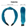 thumbnail image 5 of Unique Bargains Velvet Knotted Adult Hairband Cloth Classic Simple Headband, Dark Blue, 5 of 7
