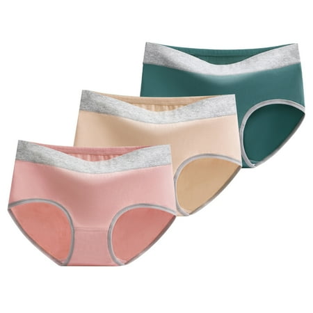 Women Cotton Panties Underwear Ladies Soft Briefs Hipster Full Coverage Briefs Panty Underpants Stretch Briefs-3Pack