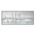 thumbnail image 2 of Gild Design House Toile Encadrée Peinte à la Main Silver Paradise, 2 of 5