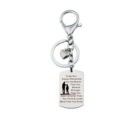 To My Son Jewelry Remember You Are Always Braver Than You Believe Hand Stamped Dog Tag
