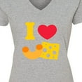 thumbnail image 4 of Inktastic I Heart Mac and Cheese Women's V-Neck T-Shirt, 4 of 5