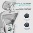 thumbnail image 3 of Ergonomic Office Chair M903, High Back  Mesh Desk Chair with Wheels, Adjustable Lumbar Support, Headrest, Grey, 3 of 7