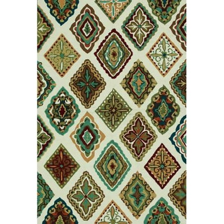 loloi rugs olvahol02ivml7696 olivia collection hand-made 100-percent polyester area rug, 7-feet to 6-inch by 9-feet to 6-inch, ivory/multi