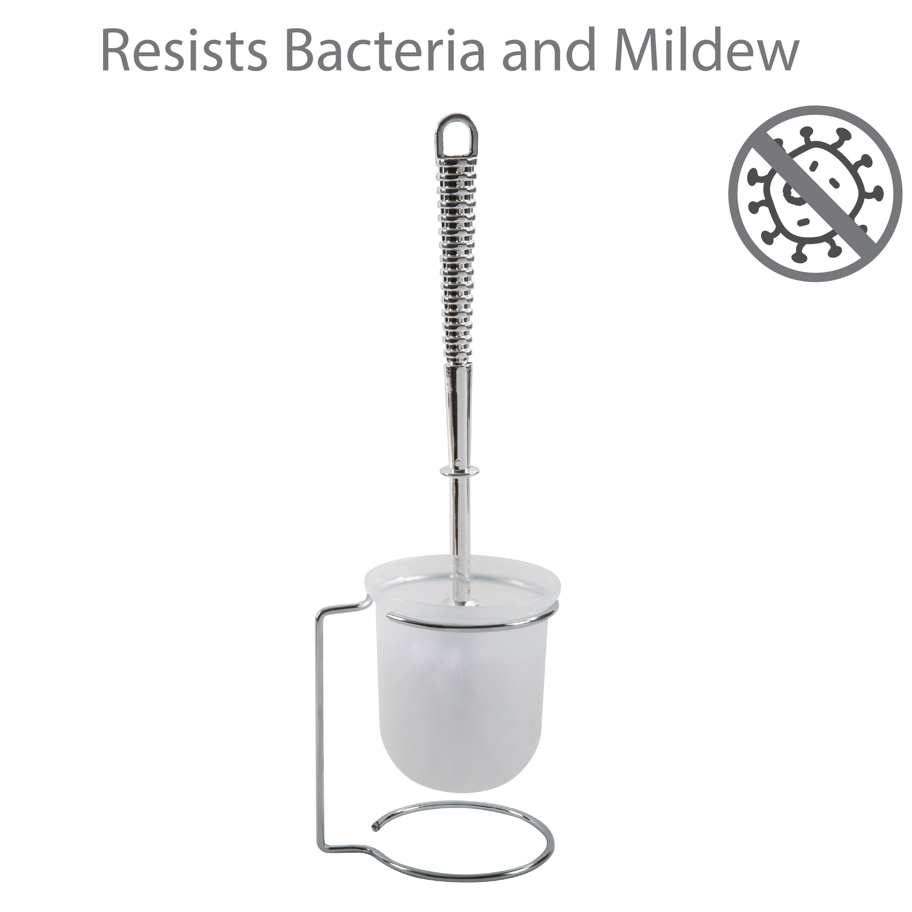 Bath Bliss 2 Pack Steel Toilet Brush and Holder in Chrome